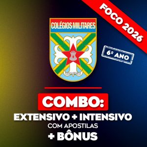 Combo Total Colégios Militares do Exército: Curso com 4 Apostilas Impressas + Todos os Produtos para o 6º ano