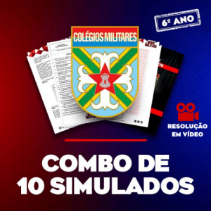 Combo 10 Simulados Com Gabarito em Vídeo - Colégio Militar (6º ano)